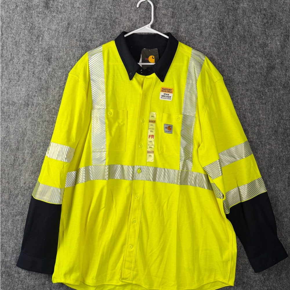 Carhartt Yellow and Black Lightweight Safety Jacket